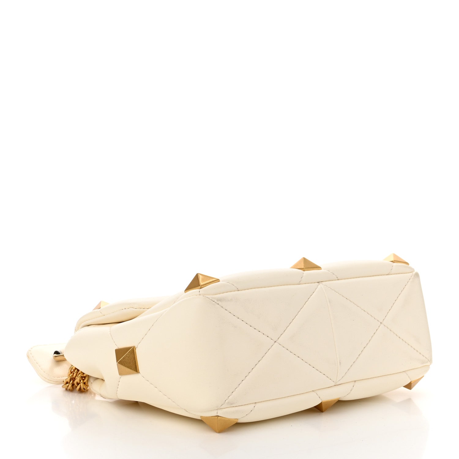 Valentino Garavani Nappa Medium Roman Stud Shoulder Bag Ivory 4 of 9