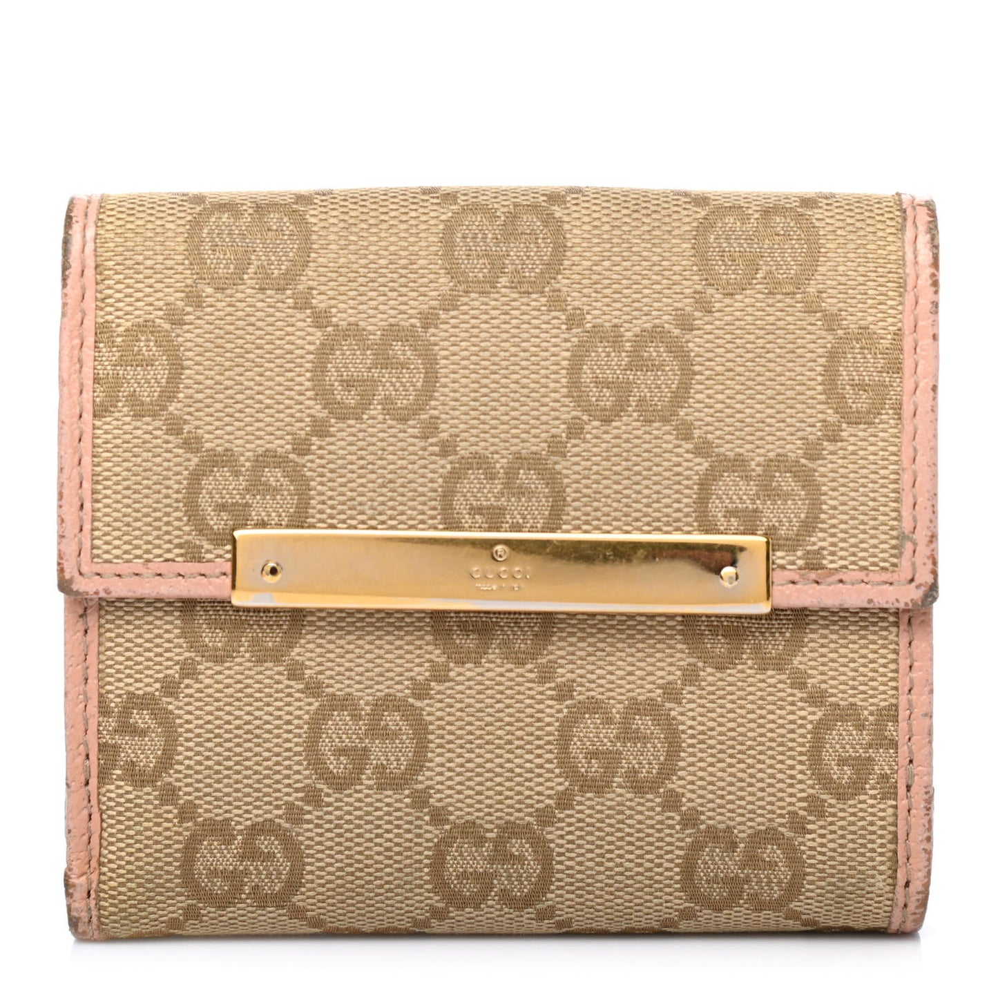Monogram French Flap Wallet Pink