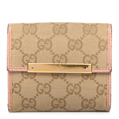 Gucci Monogram French Flap Wallet Pink 1 of 4