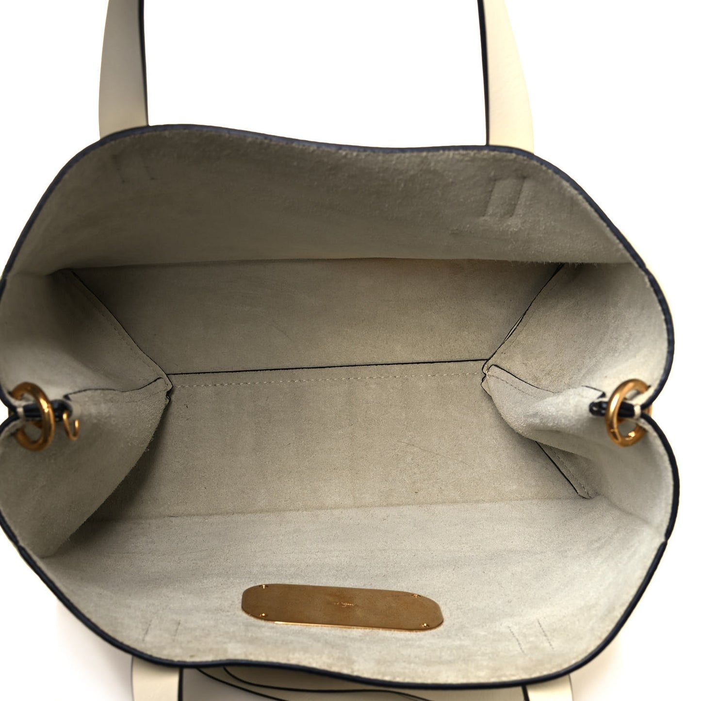 Pebbled Calfskin VRing Tote Bag Light Ivory