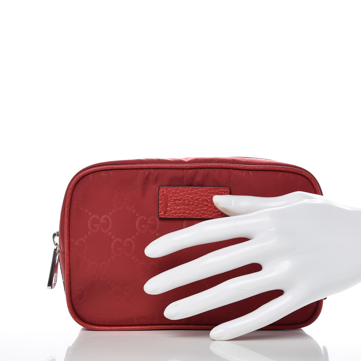 Gucci Nylon Monogram Dolmias Pouch Vibrant Red 2 of 10