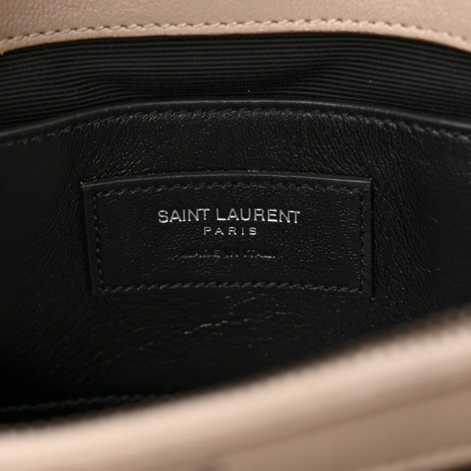Saint Laurent Sheepskin Matelasse Chevron Monogram Medium College Bag Dark Beige 6 of 16