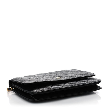 Chanel Caviar Quilted Wallet On Chain WOC Black 4 of 14