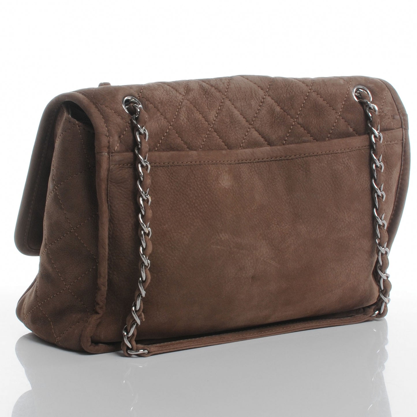 Ultra Soft Suede Calfskin Natural Beauty Large Flap Bag
