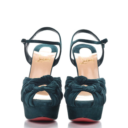 Christian Louboutin Veau Velours Ionescadiva 150 Pumps 36.5 Lagune 2 of 8