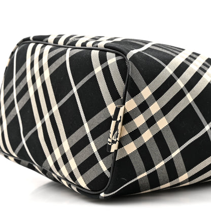 Burberry Check Medium Bucket Bag Black Calico 8 of 9