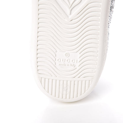 Gucci Glitter Web Ace Sneakers 42 Silver 7 of 9