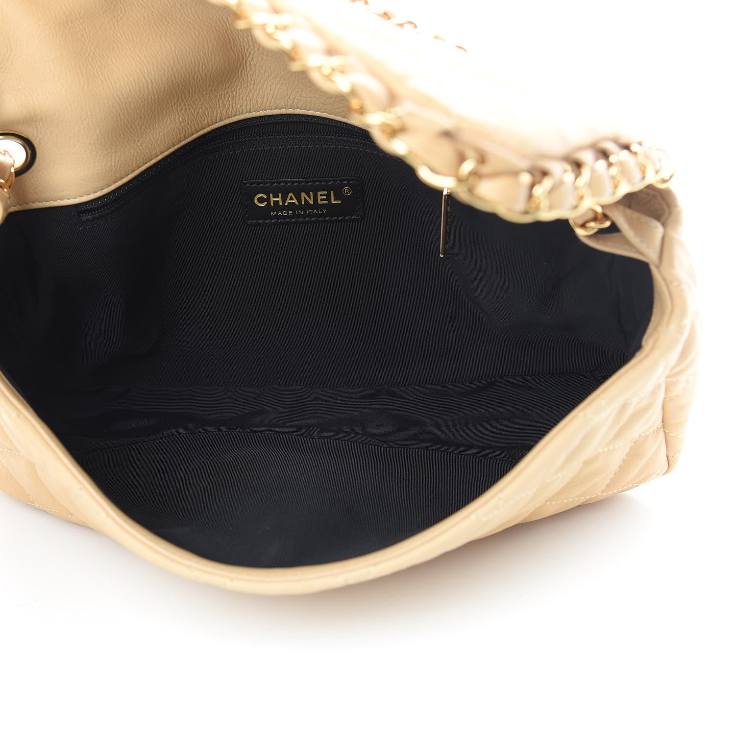 Chanel Calfskin Quilted Medium Chain Me Flap Light Beige 5 of 12