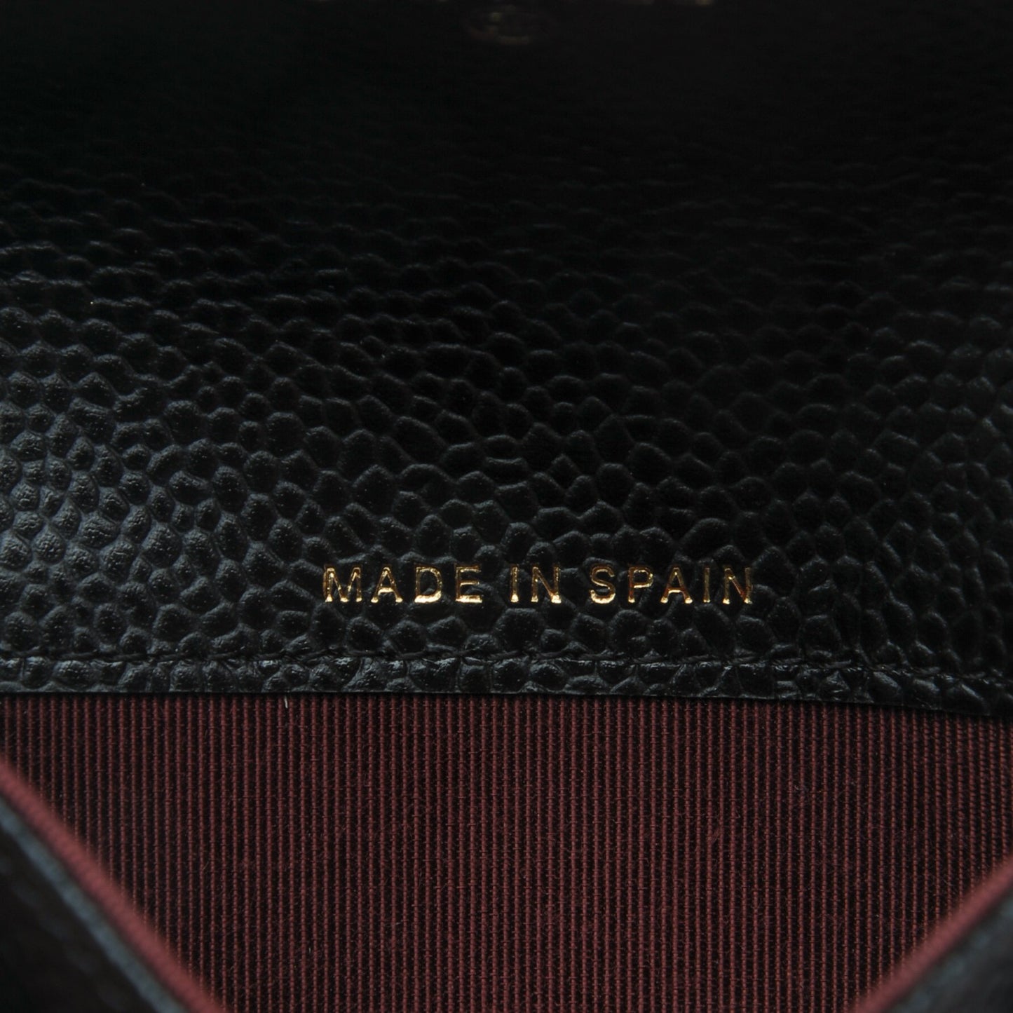 Caviar Quilted Flap Card Holder Black