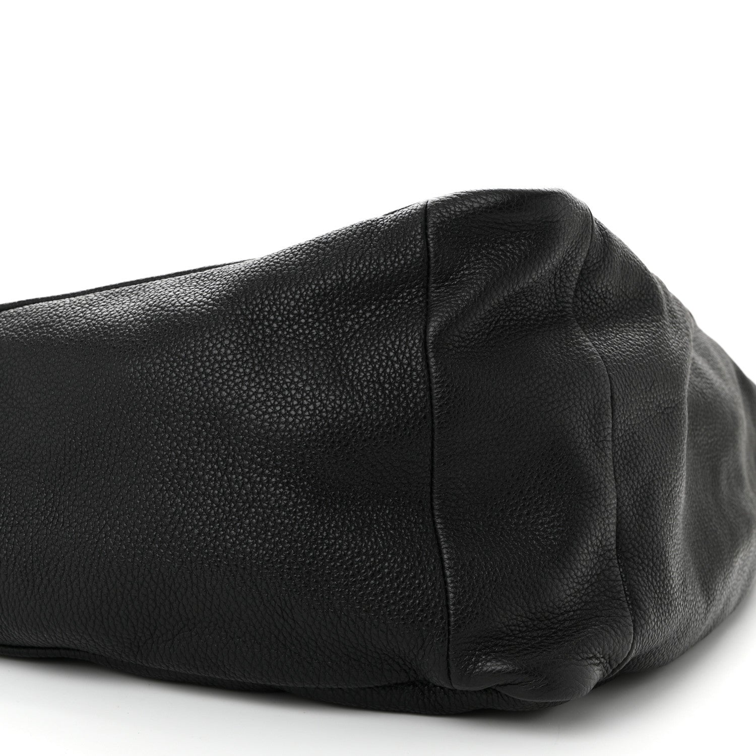 Prada Vitello Daino Triangle Shoulder Bag Black 9 of 10