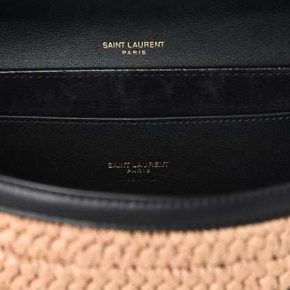 Saint Laurent Woven Raffia Monogram Kaia Satchel Tan 6 of 9