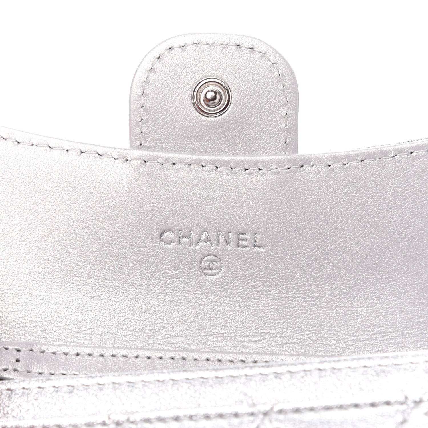 Chanel Metallic Lambskin Quilted Belt Bag Silver 6 of 12