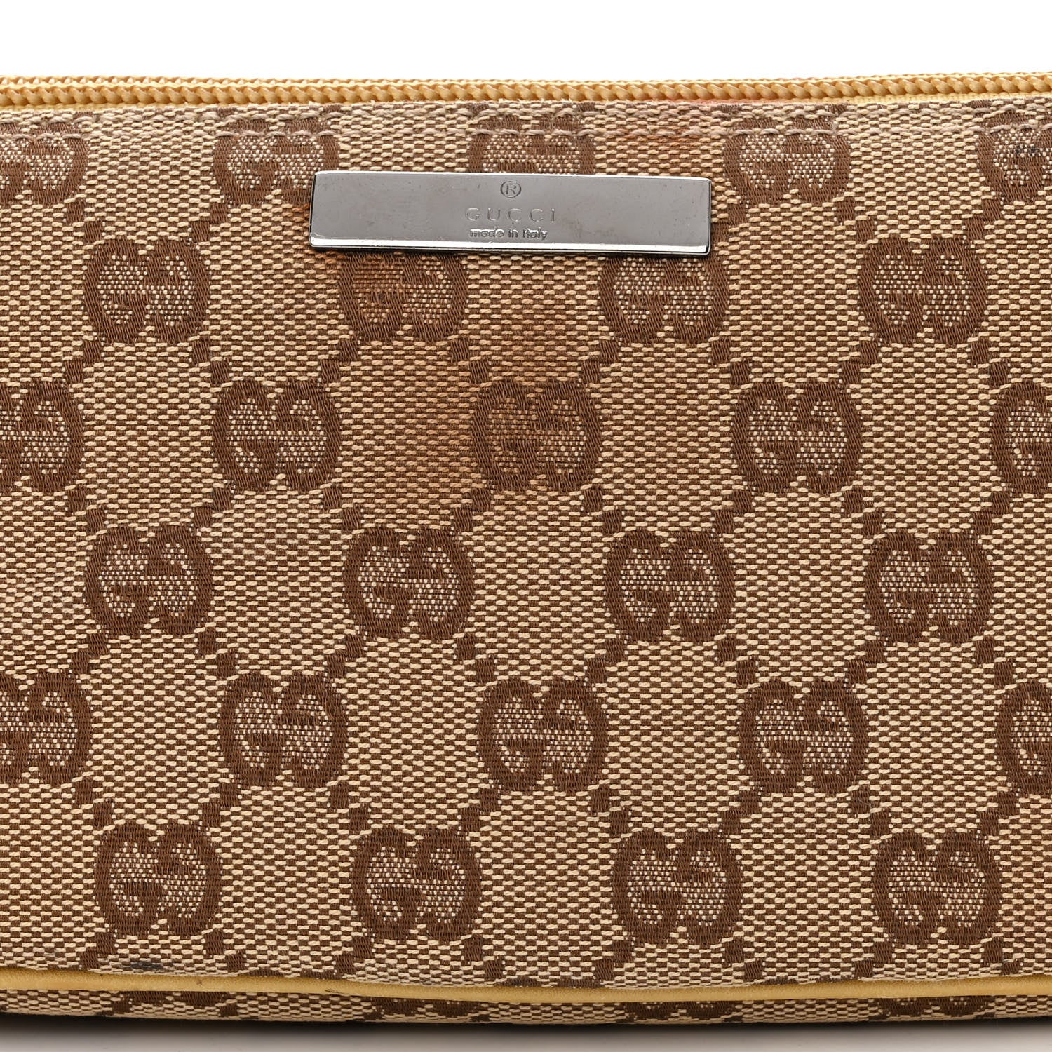 Gucci Monogram Boat Pochette Yellow 8 of 14