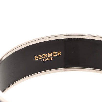 Hermes Enamel Printed Wide Balcons du Guadalquivir Bracelet 65 Blue 4 of 6