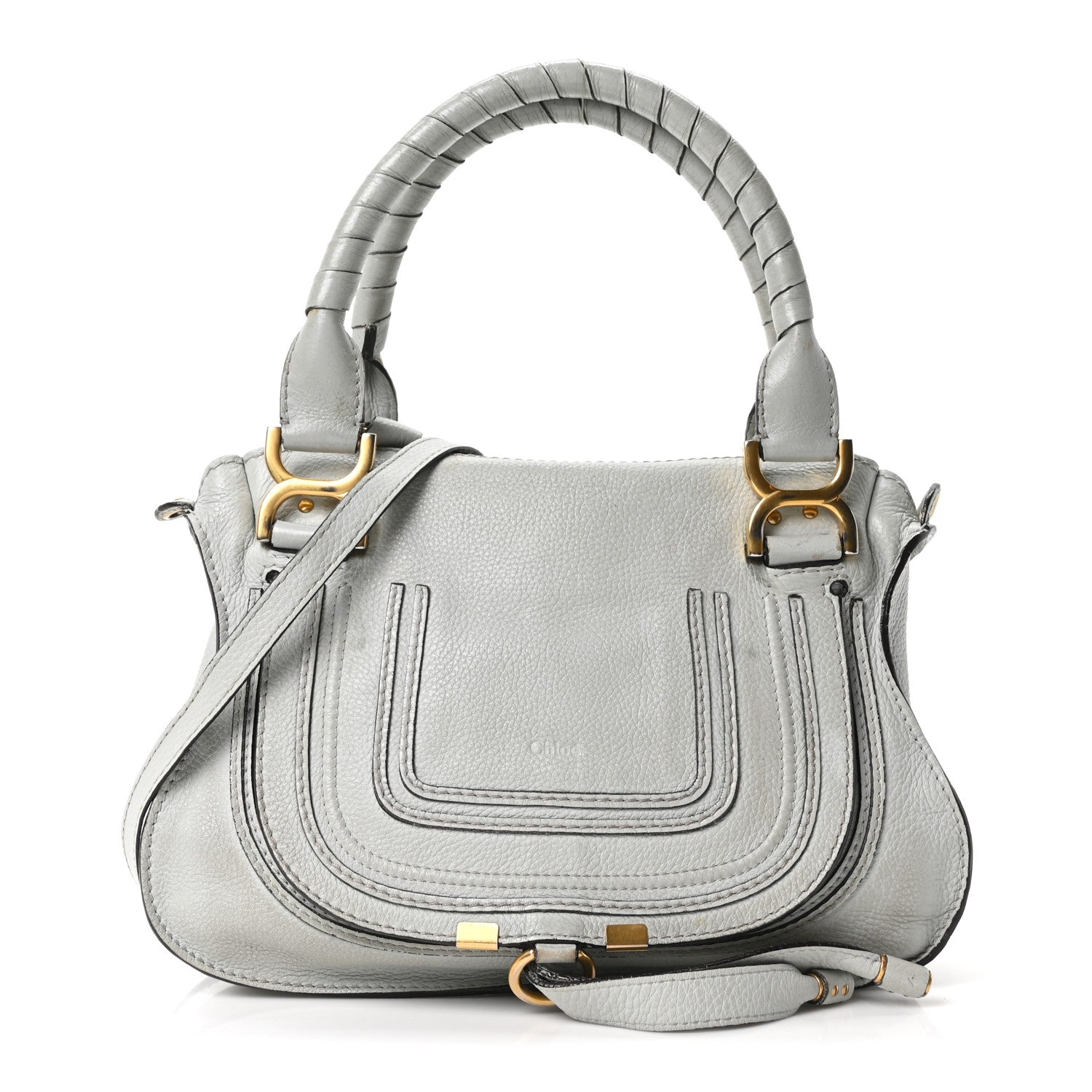 Chloe Calfskin Small Marcie Satchel Airy Grey 1 of 10