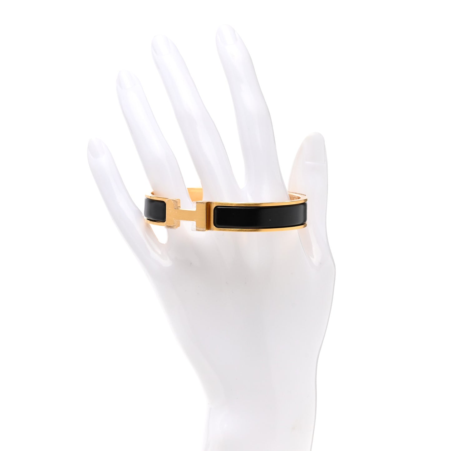 Enamel Narrow Clic Clac HH Bracelet T3 Black