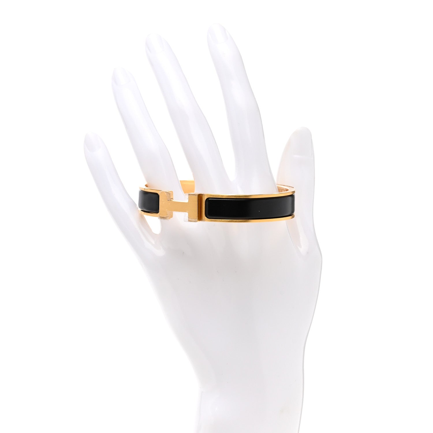 Hermes Enamel Narrow Clic Clac HH Bracelet T3 Black 2 of 5