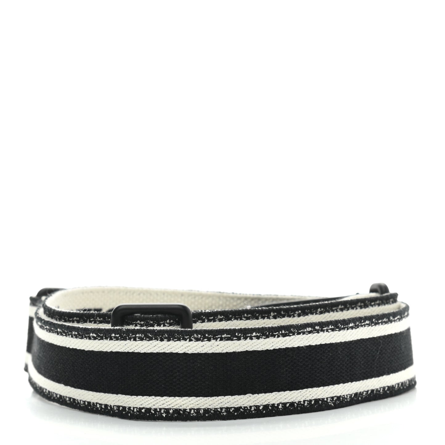 Canvas Embroidered Shoulder Strap Black Ultramatte