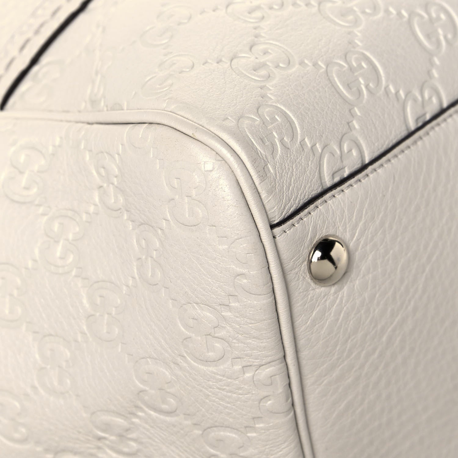 Gucci Calfskin Guccissima Large Signoria Tote Off White 11 of 13