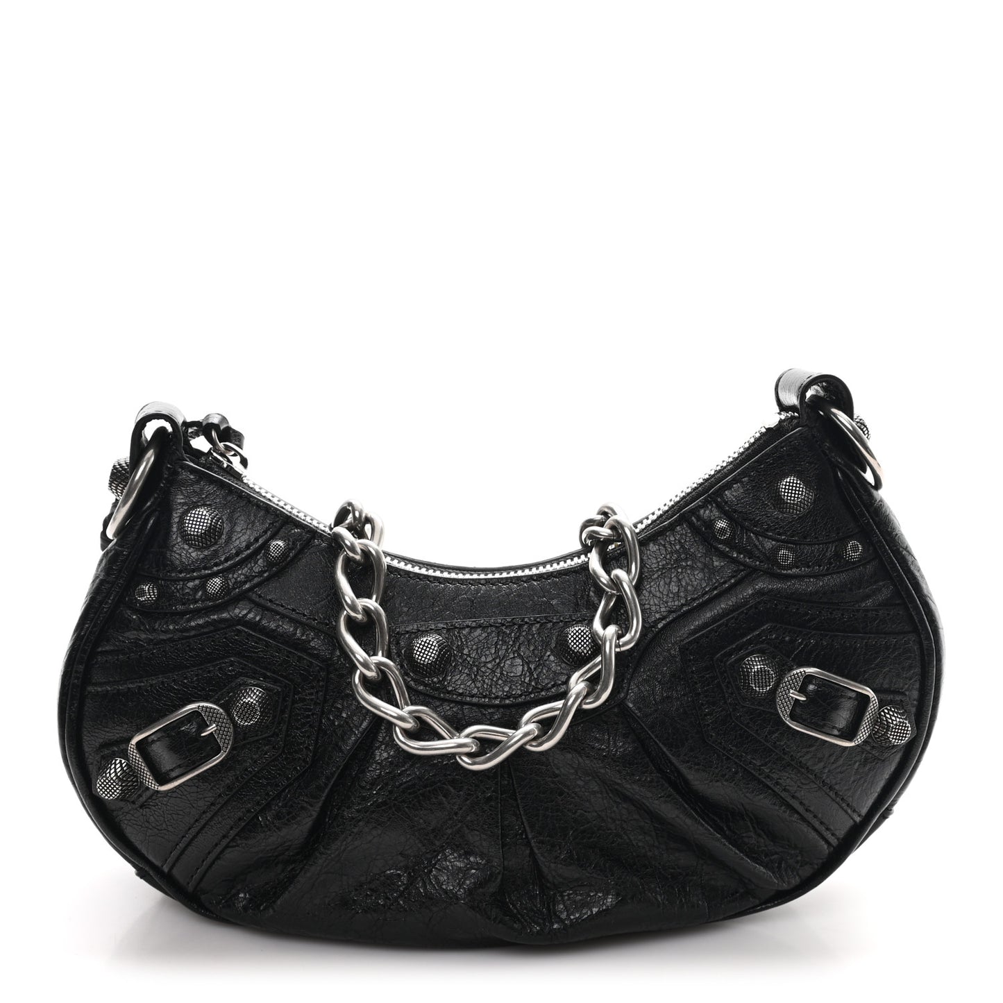 Agneau Arena Le Cagole Chain Shoulder Bag XS Black