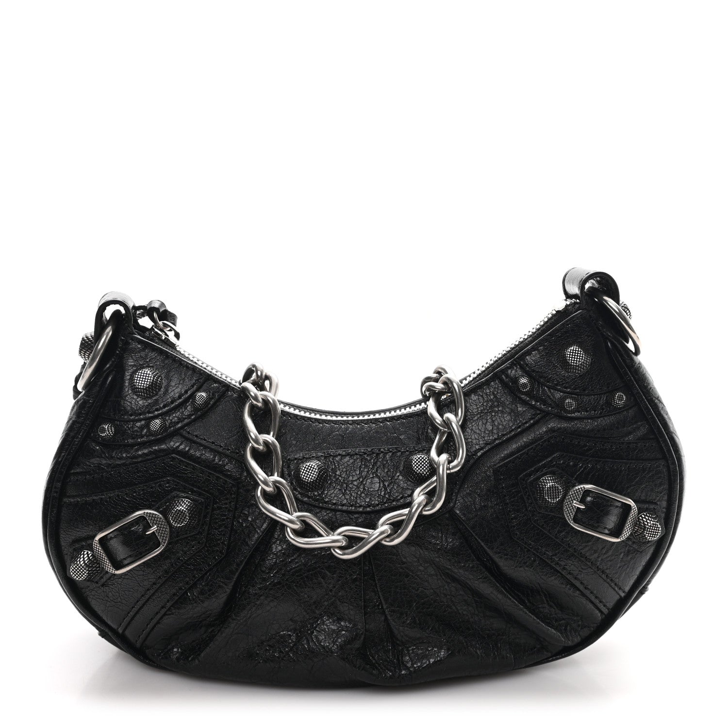 Balenciaga Agneau Arena Le Cagole Chain Shoulder Bag XS Black 1 of 11
