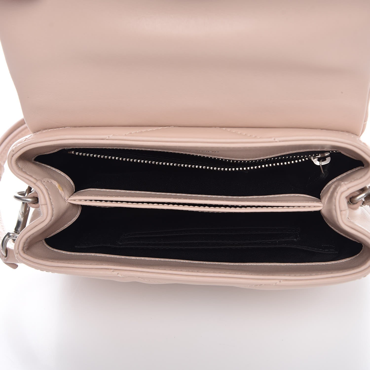 Saint Laurent Calfskin Y Quilted Monogram Toy Loulou Crossbody Bag Marble Pink 5 of 8