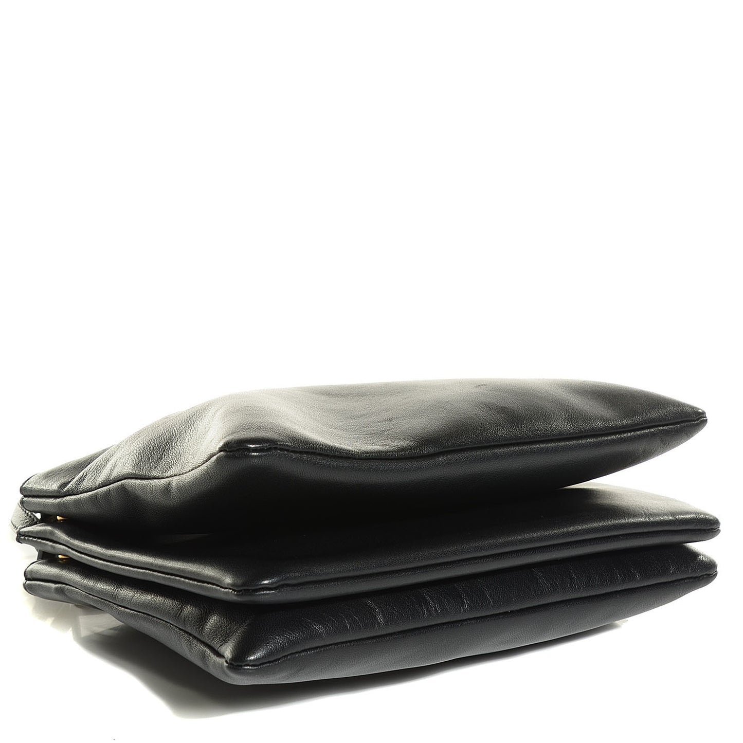 Lambskin Large Trio Crossbody Bag Black