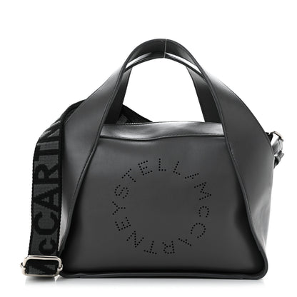 Stella McCartney Eco Alter Mat Medium Logo Perforated Tote Dark Grey 1 of 13