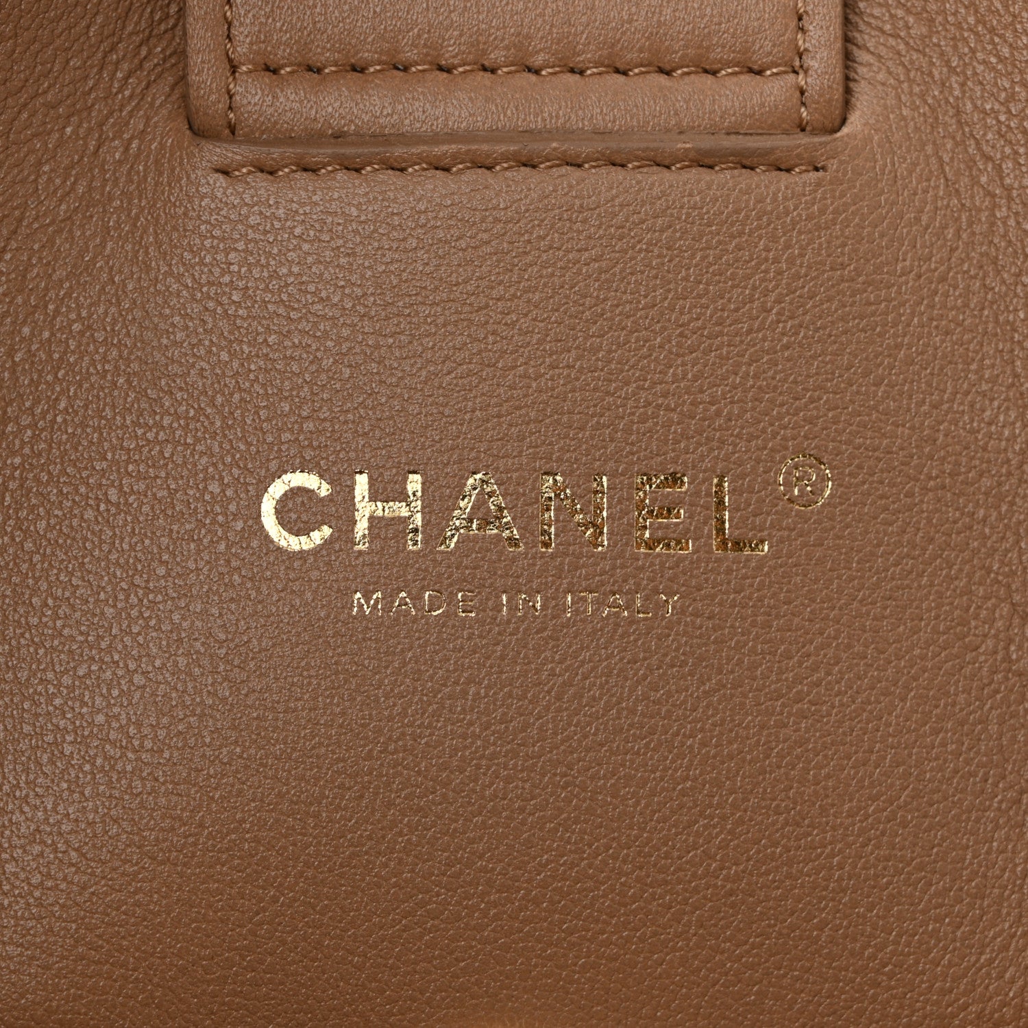 Chanel Calfskin Quilted Chain Shopping Tote Beige 6 of 10