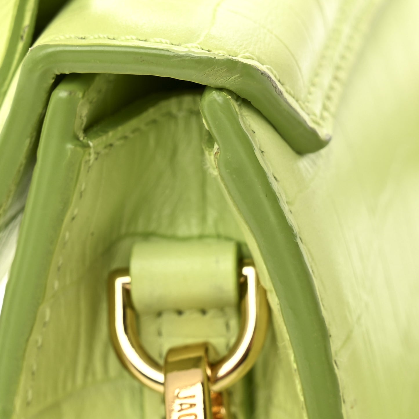 Calfskin Crocodile Embossed Le Chiquito Light Green