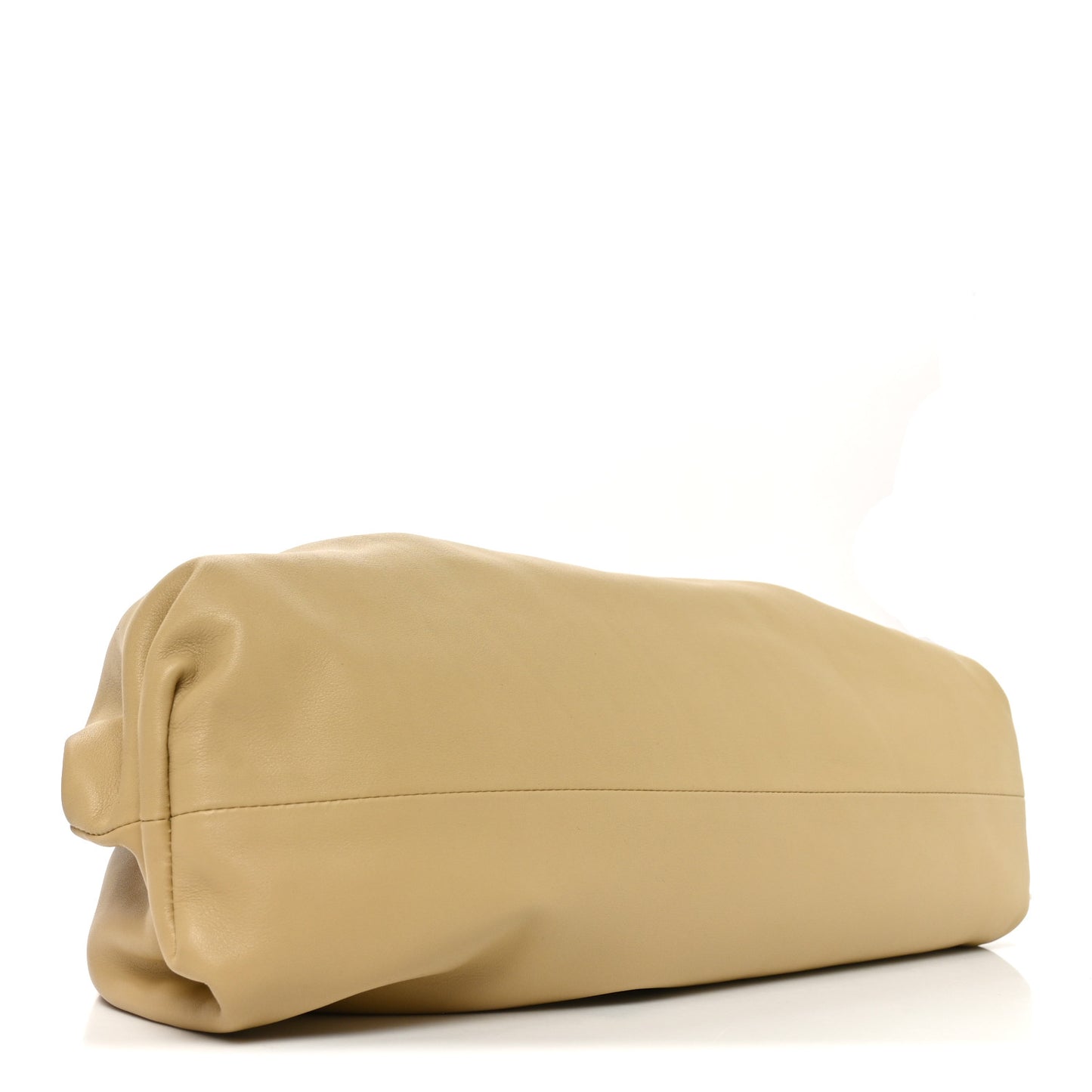 Smooth Butter Calf The Pouch Oversized Clutch Tapioca