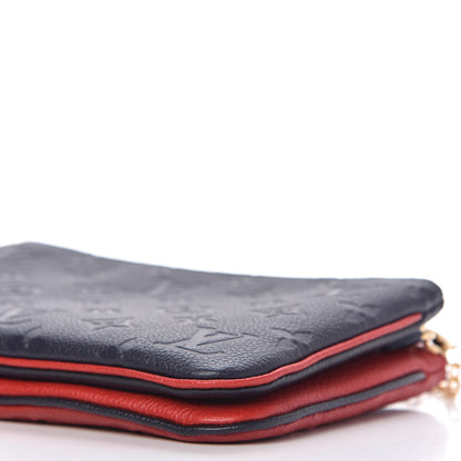 Louis Vuitton Empreinte Double Zip Pochette Marine Rouge 8 of 11