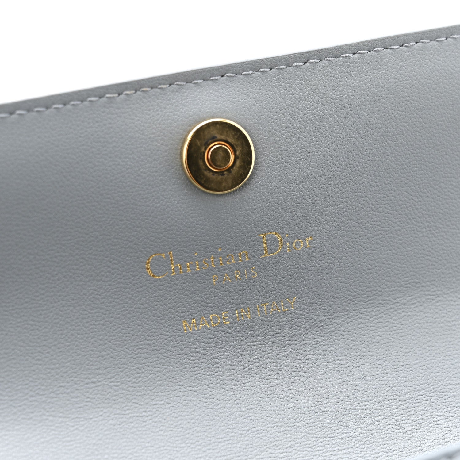 Christian Dior Supple Calfskin Cannage Caro Orchid Long Wallet Cloud Blue 7 of 12