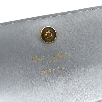 Christian Dior Supple Calfskin Cannage Caro Orchid Long Wallet Cloud Blue 7 of 12