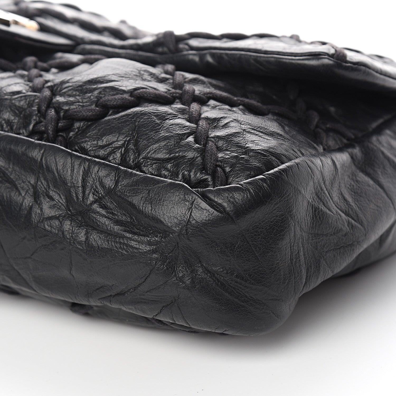 Chanel Calfskin Ultra Stitch Oversize Flap Black 8 of 9