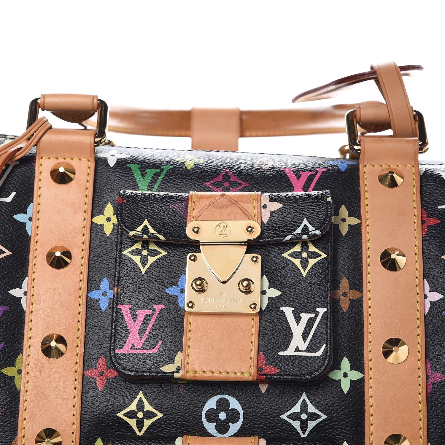 Louis Vuitton Monogram Multicolor Keepall 45 Black 7 of 9