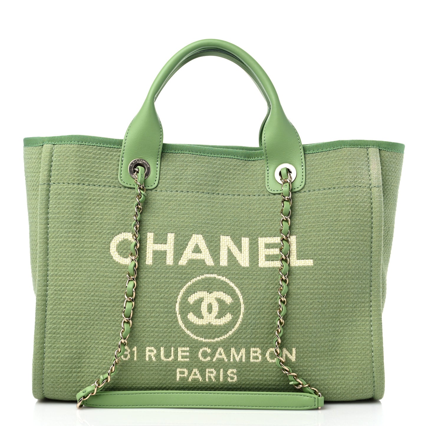 Mixed Fibers Small Deauville Tote Green