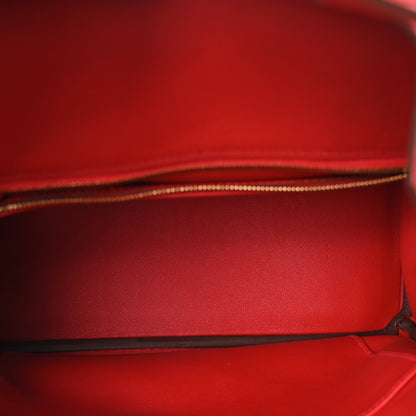 Hermes Swift Birkin 25 Vermillion 5 of 10