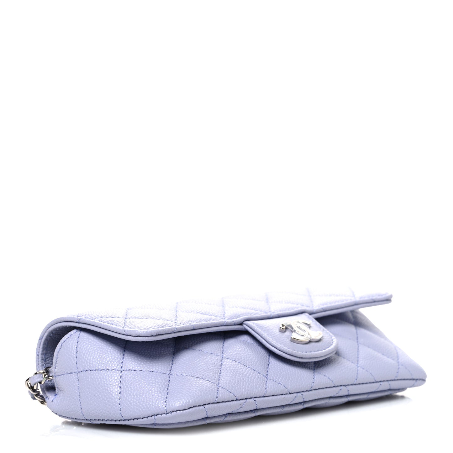 Caviar Quilted Glasses Case With Chain Light Purple