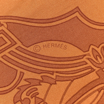 Hermes Silk Dip Dye Ex Libris Shawl 140 Rouille Bronze 4 of 5