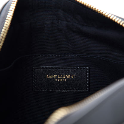 Saint Laurent Calfskin Matelasse Monogram Lou Camera Bag Sea Pebble 8 of 10