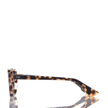 Christian Dior Abstract Square Mirrored Sunglasses Spotted Havana Green 3 of 7