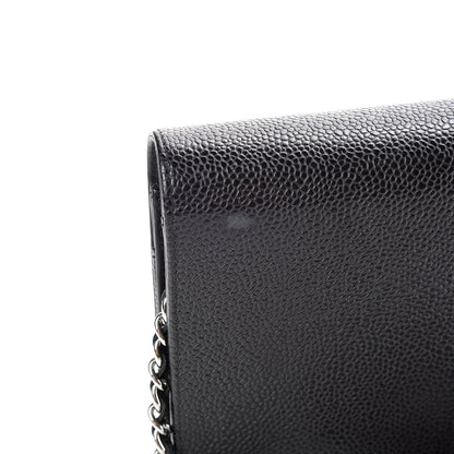 Chanel Caviar Timeless CC Wallet On Chain WOC Black 14 of 14