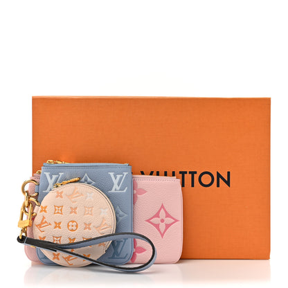 Louis Vuitton Empreinte Monogram Giant By The Pool Trio Pouch Rosebud Summer Blue Cream Saffron 11 of 11