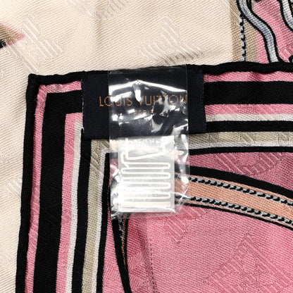 Louis Vuitton Silk Monogram My Everything Square Scarf Cream 3 of 3