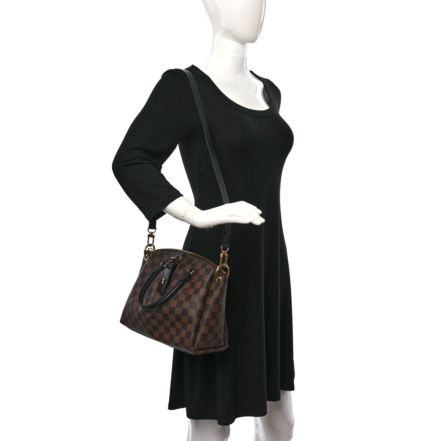 Louis Vuitton Damier Ebene Odeon Tote PM Black 2 of 8