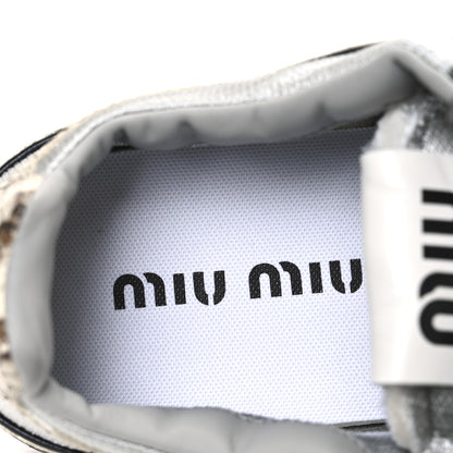 Miu Miu Nylon Technical Ayers Pitone Gymnasium Sneakers 39 Nube Abete 9 of 10