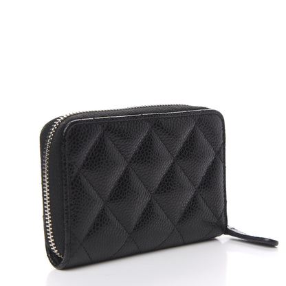 Chanel Caviar Quilted Zip Coin Purse Black 3 of 8