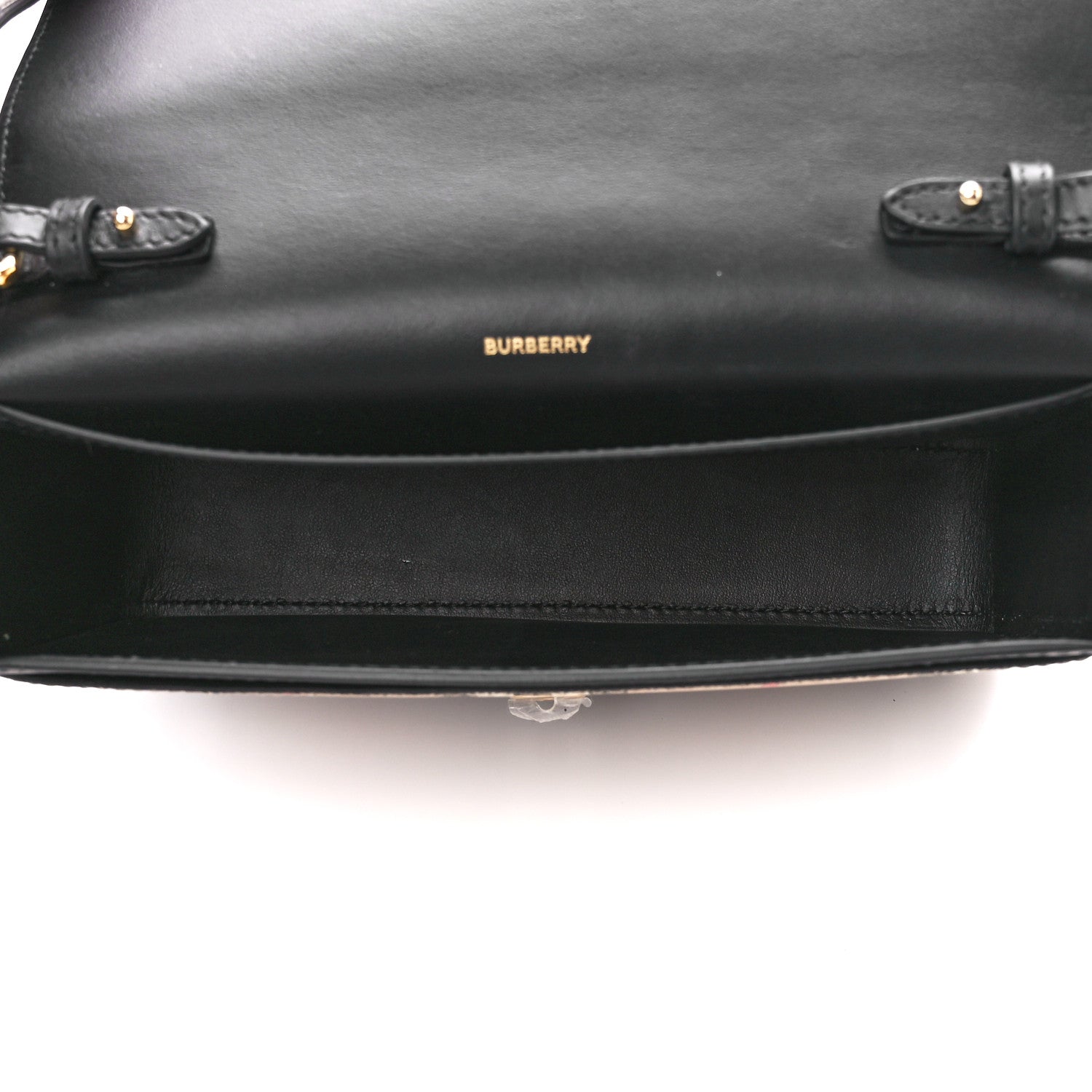 Burberry Calfskin Vintage Check New Hampshire Bag Black 5 of 11