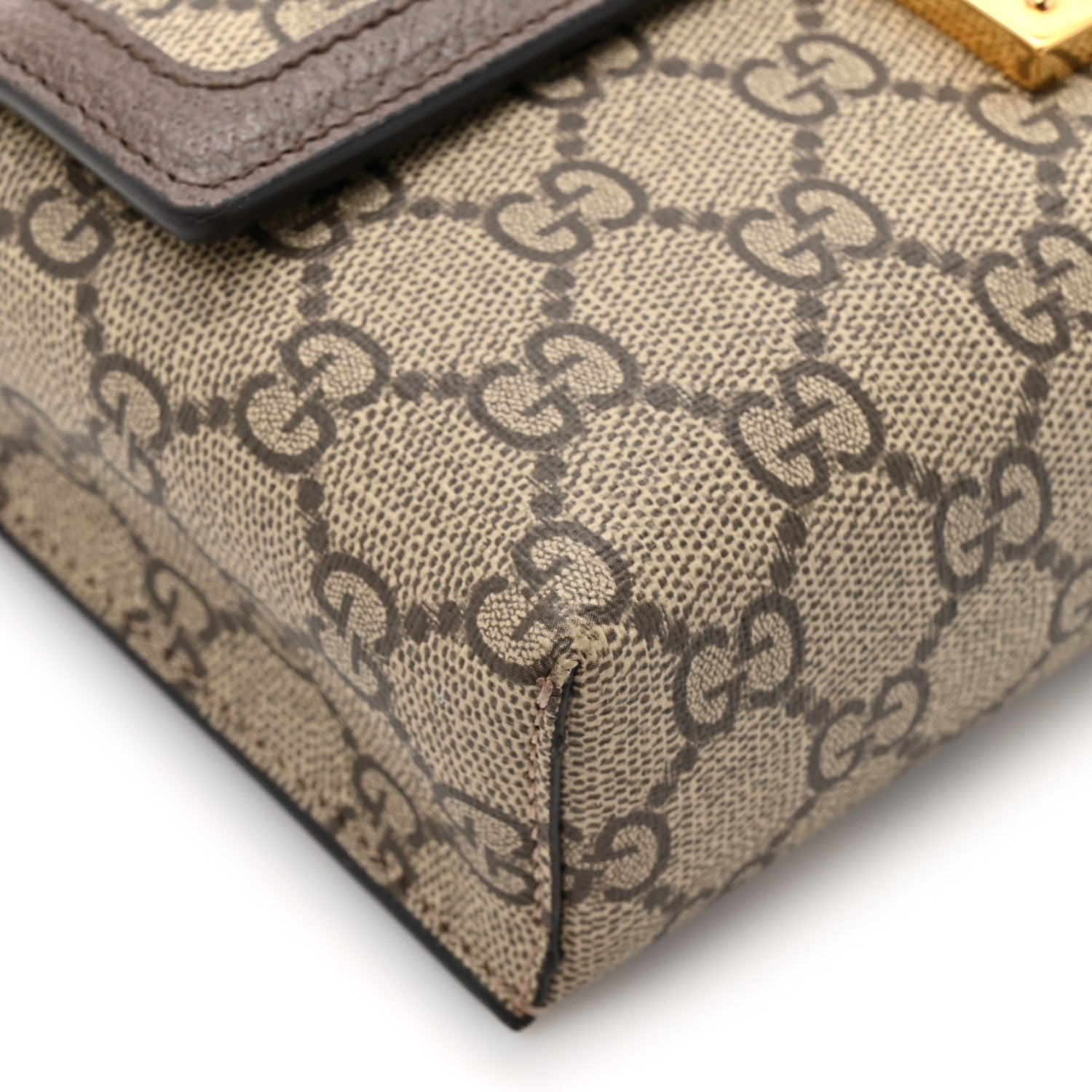 Gucci GG Supreme Monogram Calfskin Mini Ophidia Top Handle Bag Beige Ebony New Acero 13 of 15